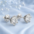 1ct Moissanite Silver 925 Earrings