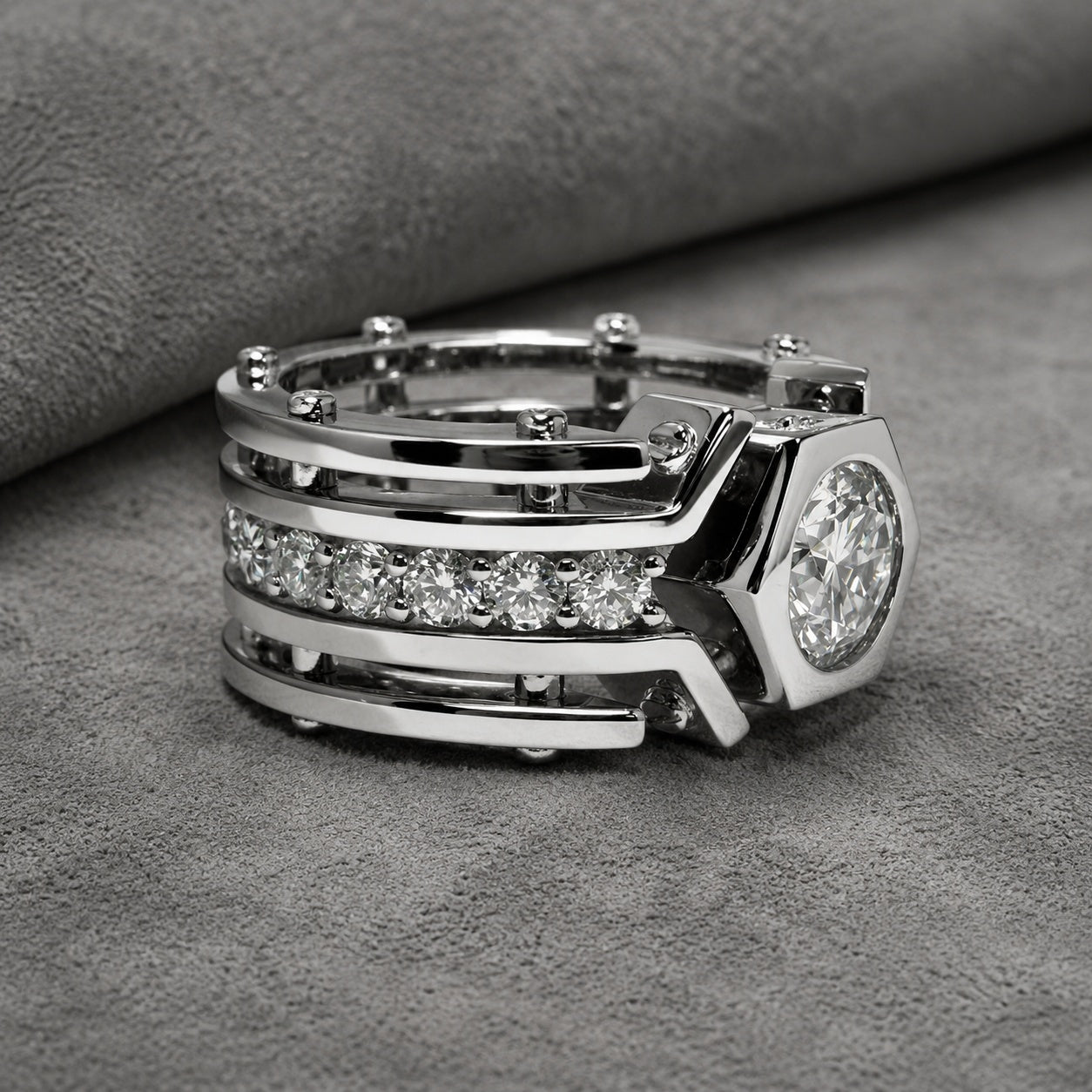 925 Silver Moissanite Ring