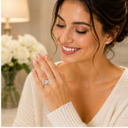 2.5ctw Moissanite Engagement Siver Ring