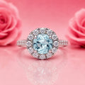 Topaz and Moissanites 925 Sterling Silver Ring