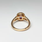 Amethyst and Moissanites 14K Gold Vermeil Silver Ring - SOPHYGEMS