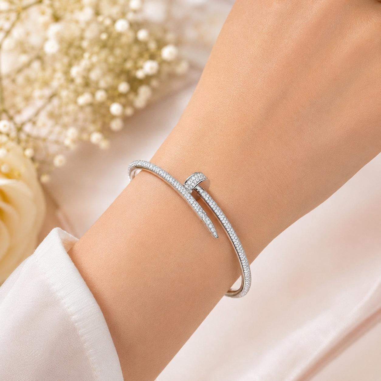 Moissanite Sterling Silver 925 Bracelet