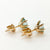 1ct Blue Moissanite Gold Stud Earrings - SOPHYGEMS