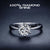 1ct Moissanite Engagement Ring Platinum Sterling Silver - SOPHYGEMS