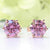 1ct Pink Moissanite Gold Stud Earrings - SOPHYGEMS