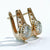 2 ctw Moissanite Gold Earrings Elegant Design - SOPHYGEMS