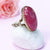 40ct Red Ruby Sterling Silver Ring Art Deco - SOPHYGEMS