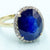 7.8 CTW Sapphire and Diamond Gold Ring - SOPHYGEMS