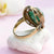 8ct Emerald & Diamonds Vintage Gold Ring - SOPHYGEMS