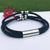 Balck Leather Bracelet Silver 925 Black Onyx - SOPHYGEMS