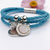 Blue Leather Bracelet Silver 925 Natural mother-of-pearl - SOPHYGEMS