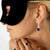 Blue Sapphire & Moissanites Fashion Silver Earrings - SOPHYGEMS