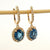 Blue Topaz & Moissanite Earrings 14K Gold-plated Silver - SOPHYGEMS