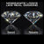 Blue & White Moissanite Halo Ring Silver Platinum Plated - SOPHYGEMS