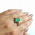 Emerald 3ct & Diamonds 18K White Gold Ring - SOPHYGEMS