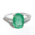 Emerald 3ct & Diamonds 18K White Gold Ring - SOPHYGEMS