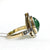 Emerald and Diamond Vintage Gold-Silver Ring - SOPHYGEMS