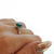 Emerald and Moissanite White Gold Ring - SOPHYGEMS