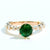 Emerald & Moissanites Gold Engagement Ring - SOPHYGEMS