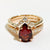 Garnet & Moissanites 14K Rose Gold Vermeil Ring Bundle - SOPHYGEMS