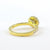 Green and Moissanite 14K Yellow Gold Vermeil Ring - SOPHYGEMS