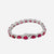Natural Ruby & Moissanite 925 Sterling Silver Tennis Bracelet - SOPHYGEMS