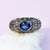 Natural Sapphire and Diamonds Vintage Gold Ring - SOPHYGEMS