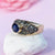 Natural Sapphire and Diamonds Vintage Gold Ring - SOPHYGEMS