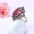 Ruby and Diamonds Gold Ring Vintage design - SOPHYGEMS