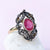 Ruby and Diamonds Gold Vintage Ring - SOPHYGEMS