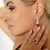 Ruby & Moissanites Fashion Sterling Silver Earrings - SOPHYGEMS
