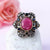 Ruby Sapphire Diamonds Gold Ring Vintage Style - SOPHYGEMS