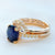 Sapphire & Moissanite 14K Gold Vermeil Ring Bundle - SOPHYGEMS